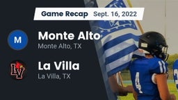 Recap: Monte Alto  vs. La Villa  2022