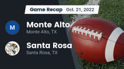 Recap: Monte Alto  vs. Santa Rosa  2022