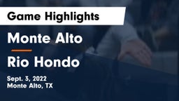 Monte Alto  vs Rio Hondo  Game Highlights - Sept. 3, 2022