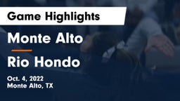 Monte Alto  vs Rio Hondo  Game Highlights - Oct. 4, 2022