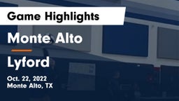 Monte Alto  vs Lyford  Game Highlights - Oct. 22, 2022
