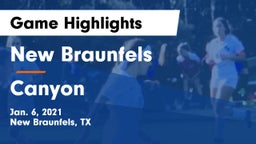 New Braunfels  vs Canyon  Game Highlights - Jan. 6, 2021