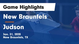New Braunfels  vs Judson  Game Highlights - Jan. 31, 2020