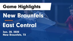 New Braunfels  vs East Central  Game Highlights - Jan. 28, 2020