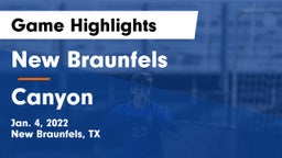 New Braunfels  vs Canyon  Game Highlights - Jan. 4, 2022