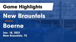 New Braunfels  vs Boerne  Game Highlights - Jan. 18, 2022