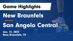 New Braunfels  vs San Angelo Central  Game Highlights - Jan. 13, 2023
