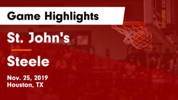 St. John's  vs Steele  Game Highlights - Nov. 25, 2019