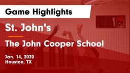 St. John's  vs The John Cooper School Game Highlights - Jan. 14, 2020