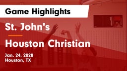St. John's  vs Houston Christian  Game Highlights - Jan. 24, 2020