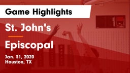 St. John's  vs Episcopal  Game Highlights - Jan. 31, 2020