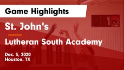 St. John's  vs Lutheran South Academy Game Highlights - Dec. 5, 2020