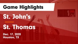 St. John's  vs St. Thomas  Game Highlights - Dec. 17, 2020