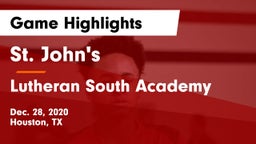 St. John's  vs Lutheran South Academy Game Highlights - Dec. 28, 2020