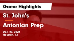 St. John's  vs Antonian Prep  Game Highlights - Dec. 29, 2020