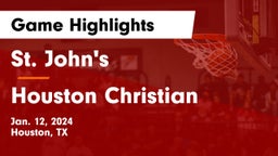 St. John's  vs Houston Christian  Game Highlights - Jan. 12, 2024
