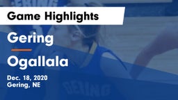 Gering  vs Ogallala  Game Highlights - Dec. 18, 2020