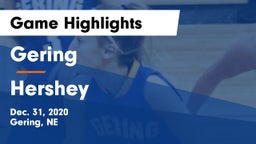 Gering  vs Hershey  Game Highlights - Dec. 31, 2020