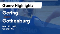 Gering  vs Gothenburg  Game Highlights - Dec. 30, 2020