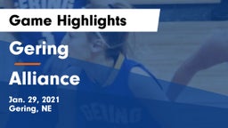 Gering  vs Alliance  Game Highlights - Jan. 29, 2021