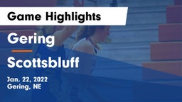 Gering  vs Scottsbluff  Game Highlights - Jan. 22, 2022