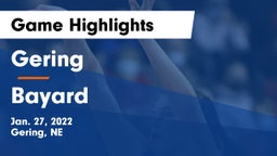 Gering  vs Bayard  Game Highlights - Jan. 27, 2022