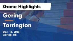 Gering  vs Torrington  Game Highlights - Dec. 16, 2023