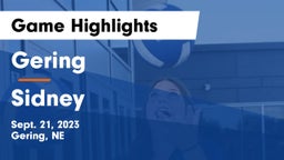 Gering  vs Sidney  Game Highlights - Sept. 21, 2023