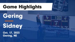 Gering  vs Sidney  Game Highlights - Oct. 17, 2023