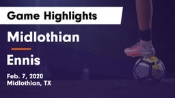 Midlothian  vs Ennis  Game Highlights - Feb. 7, 2020