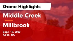 Middle Creek  vs Millbrook  Game Highlights - Sept. 19, 2022