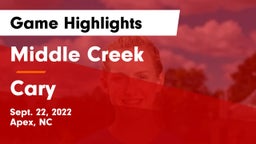 Middle Creek  vs Cary  Game Highlights - Sept. 22, 2022