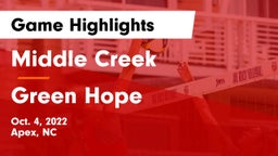 Middle Creek  vs Green Hope  Game Highlights - Oct. 4, 2022