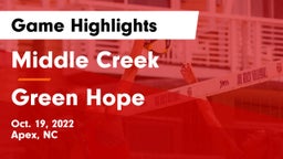 Middle Creek  vs Green Hope  Game Highlights - Oct. 19, 2022