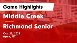 Middle Creek  vs Richmond Senior  Game Highlights - Oct. 22, 2022