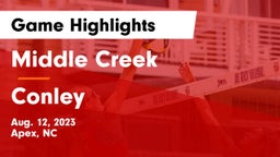 Middle Creek  vs Conley  Game Highlights - Aug. 12, 2023