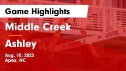 Middle Creek  vs Ashley  Game Highlights - Aug. 15, 2023