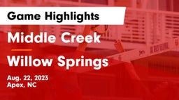 Middle Creek  vs Willow Springs  Game Highlights - Aug. 22, 2023
