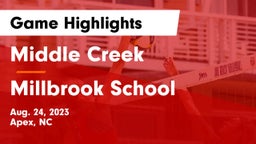 Middle Creek  vs Millbrook School Game Highlights - Aug. 24, 2023