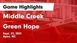 Middle Creek  vs Green Hope  Game Highlights - Sept. 22, 2023