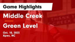 Middle Creek  vs Green Level  Game Highlights - Oct. 10, 2023