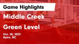 Middle Creek  vs Green Level  Game Highlights - Oct. 28, 2023