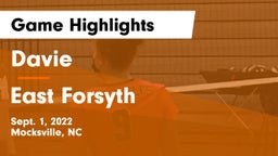 Davie  vs East Forsyth  Game Highlights - Sept. 1, 2022
