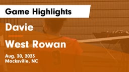 Davie  vs West Rowan Game Highlights - Aug. 30, 2023
