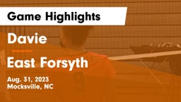 Davie  vs East Forsyth  Game Highlights - Aug. 31, 2023