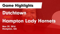 Dutchtown  vs Hampton Lady Hornets Game Highlights - Nov 29, 2016