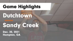 Dutchtown  vs Sandy Creek  Game Highlights - Dec. 20, 2021