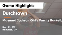 Dutchtown  vs Maynard Jackson Girl's Varsity Basketball Game Highlights - Dec. 21, 2021
