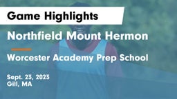 Northfield Mount Hermon  vs Worcester Academy Prep School Game Highlights - Sept. 23, 2023