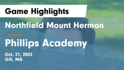 Northfield Mount Hermon  vs Phillips Academy Game Highlights - Oct. 21, 2023